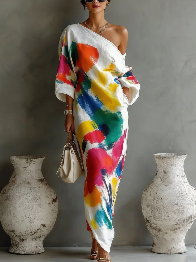 Jillian | One-Shoulder Maxi Dress