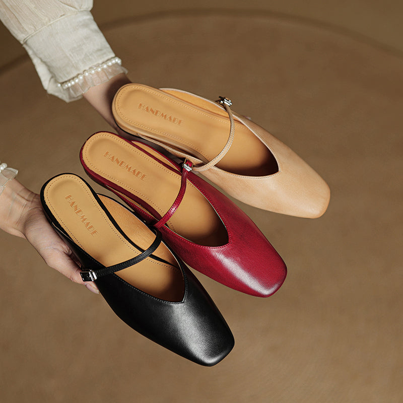 Hera | Square-Toe Mary Jane Mules