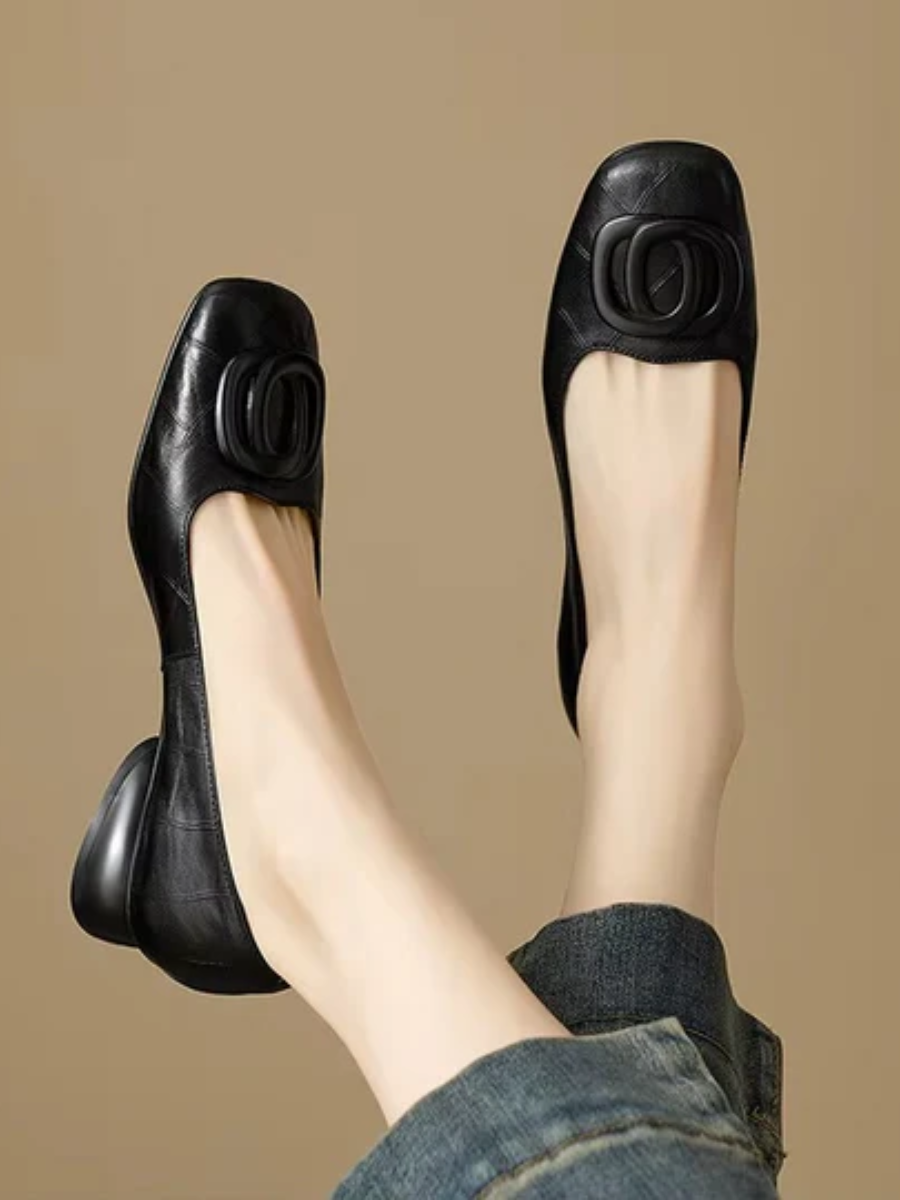 Angela | Classic Square-Toe Flats