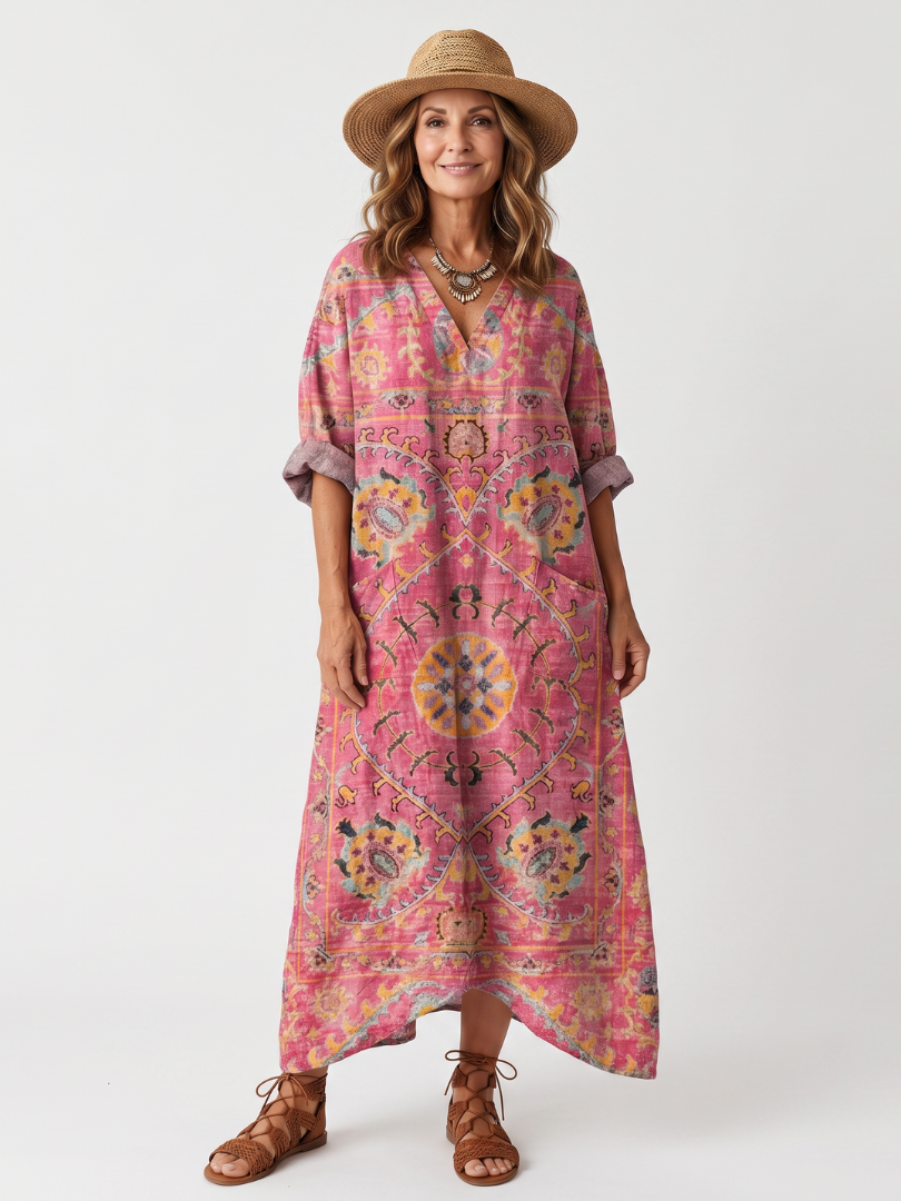 Serene | Relaxed Printed Midi Dress