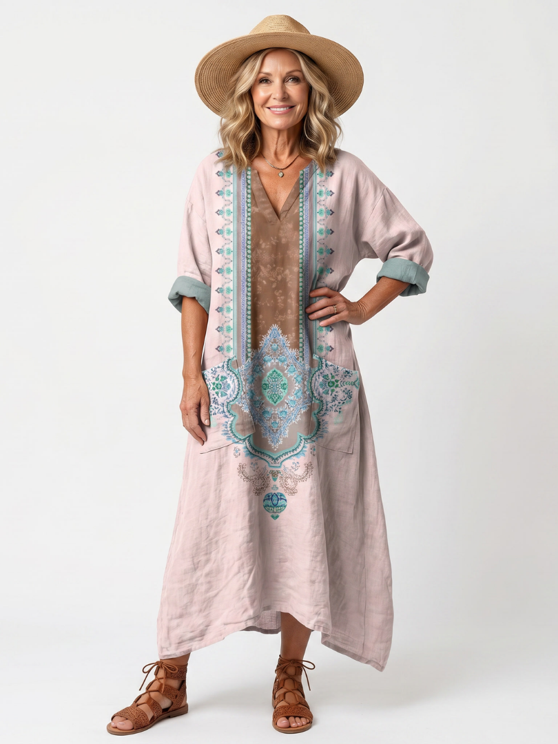 Briana | Relaxed Printed Midi Dress