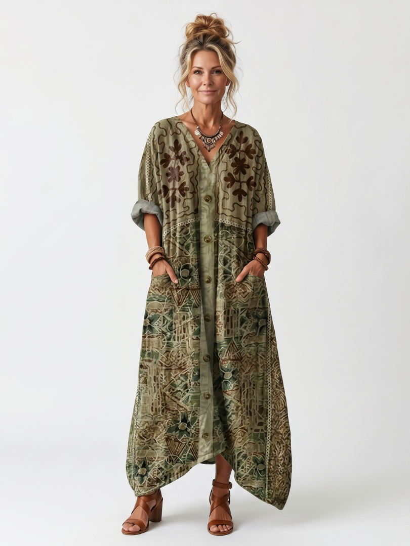 Heide | Relaxed Boho Midi Dress