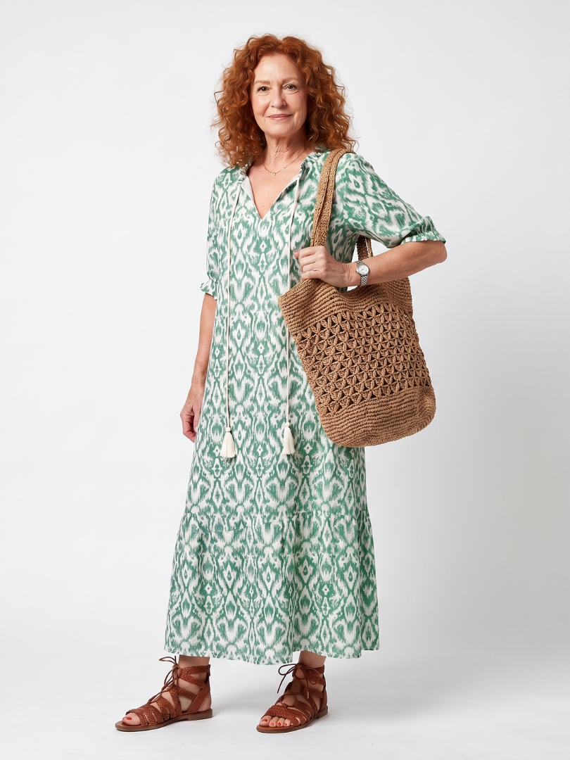 Miraya | Relaxed Printed Midi Dress
