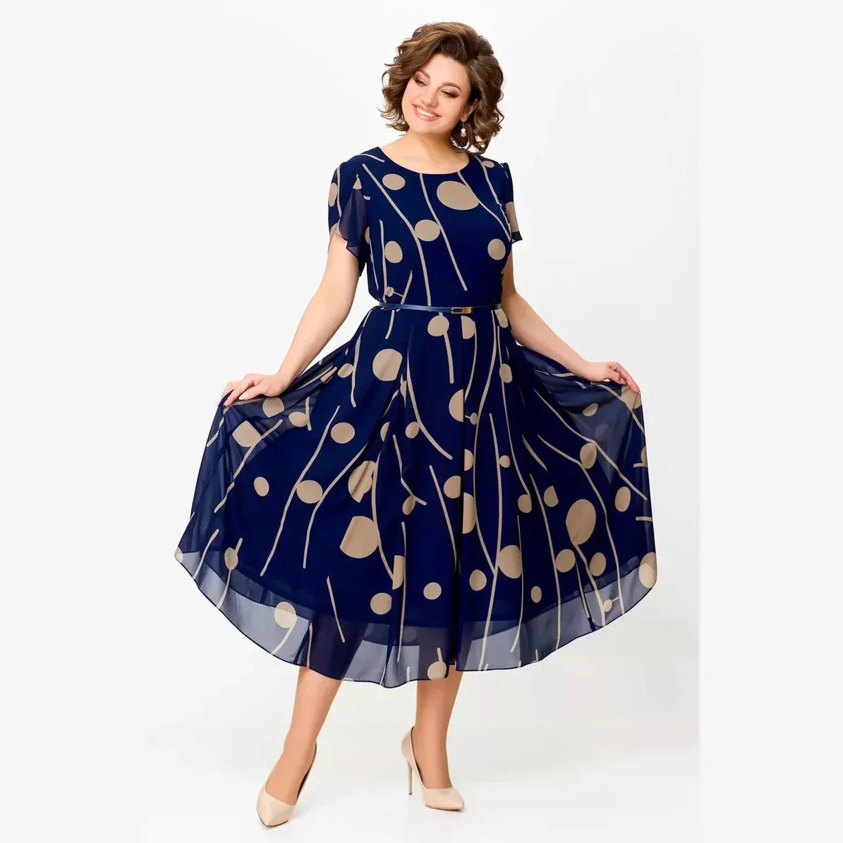 Vanessa | Printed Midi Dress