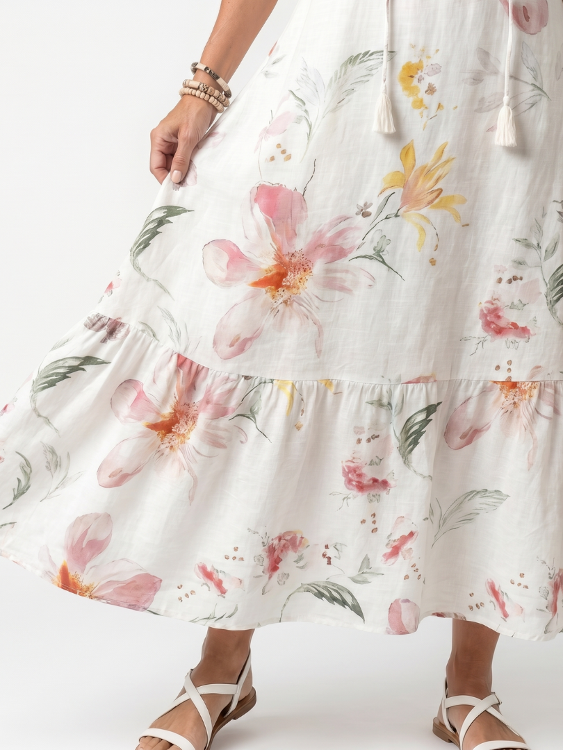 Kathryn | Floral Tiered Midi Dress
