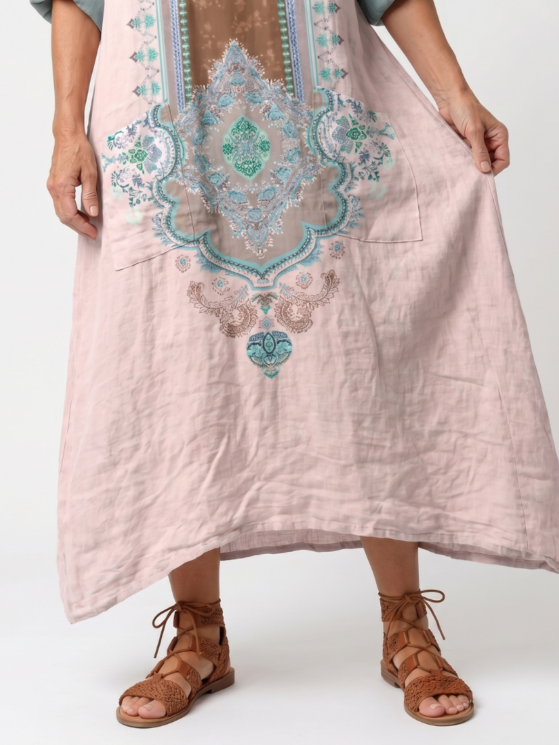 Briana | Relaxed Printed Midi Dress