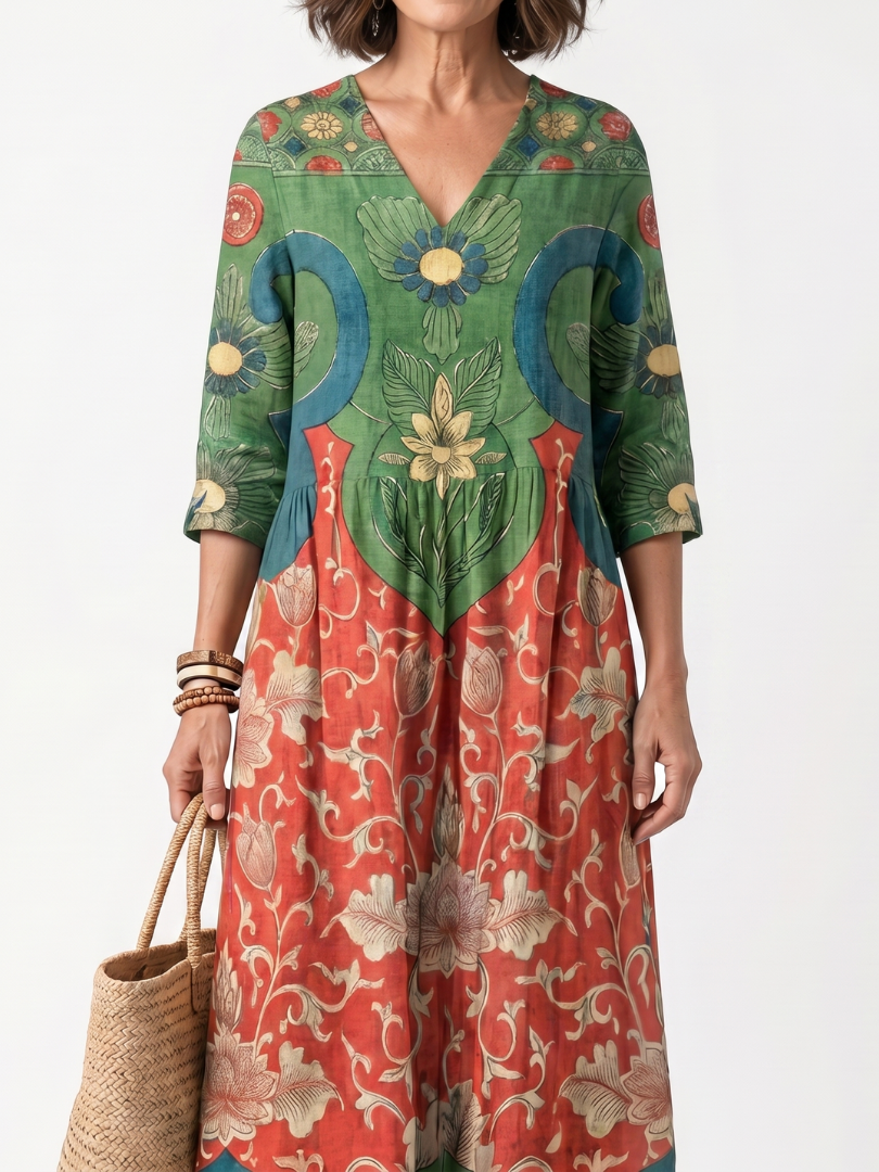 Toni | Printed Everyday Midi Dress