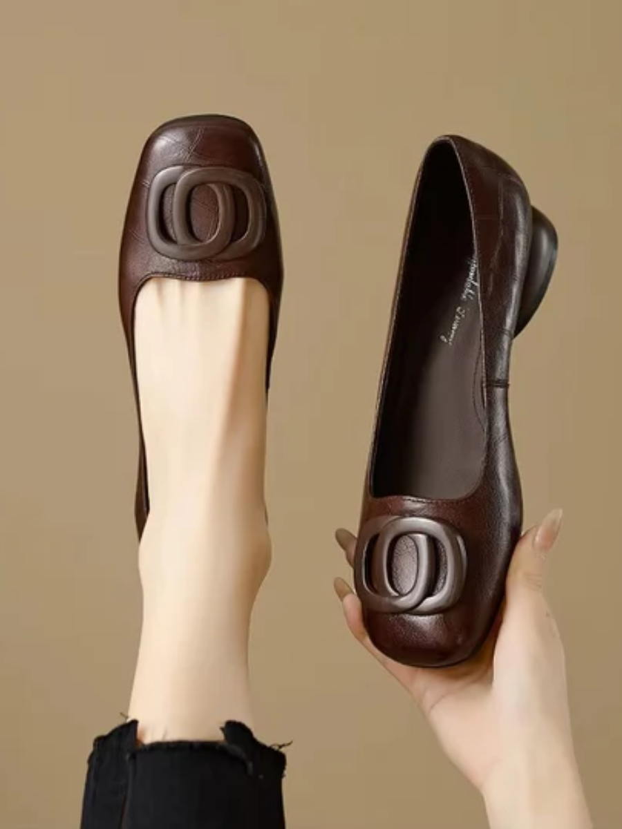 Angela | Classic Square-Toe Flats