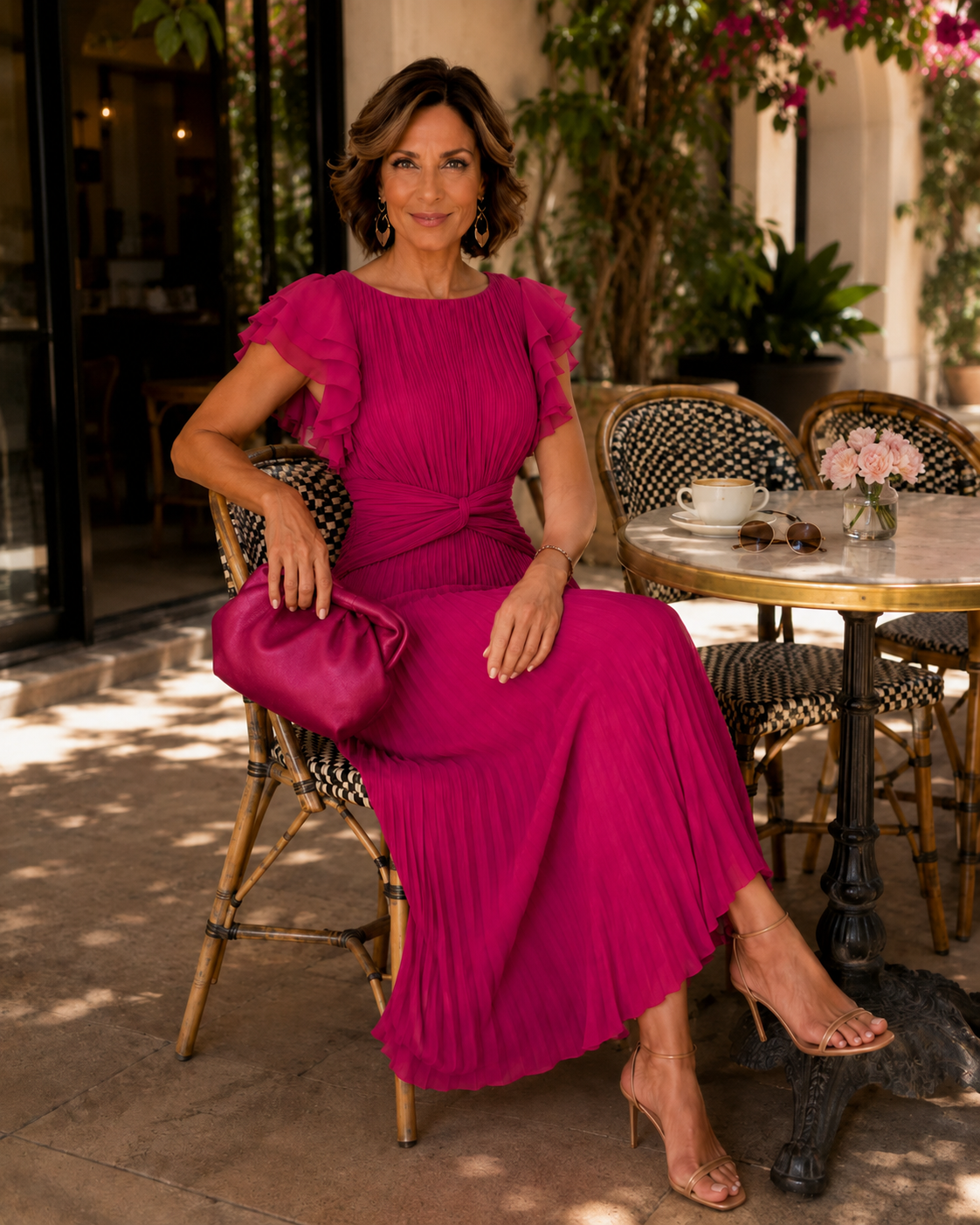 Olive | Pleated Maxi Dress