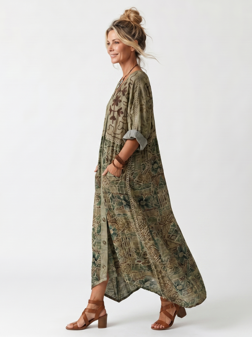 Kimberly | Relaxed Printed Midi Dress