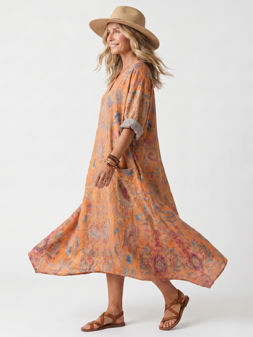 Belle | Relaxed Printed Maxi Dress