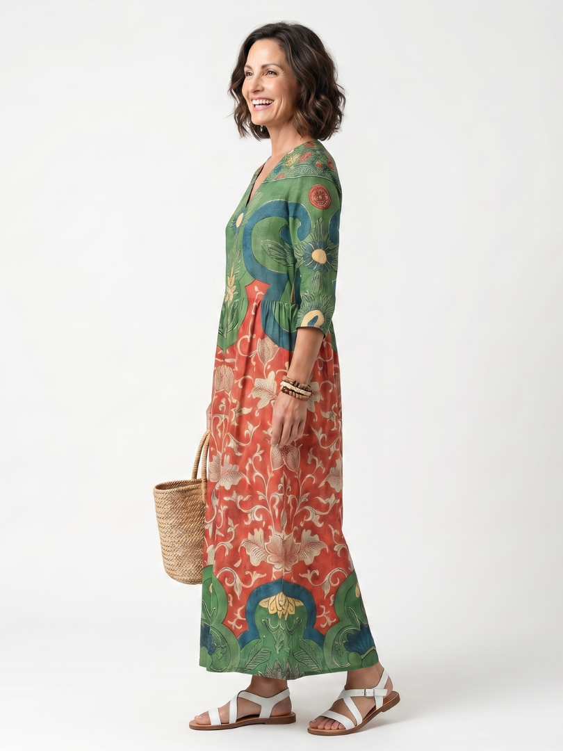Toni | Printed Everyday Midi Dress
