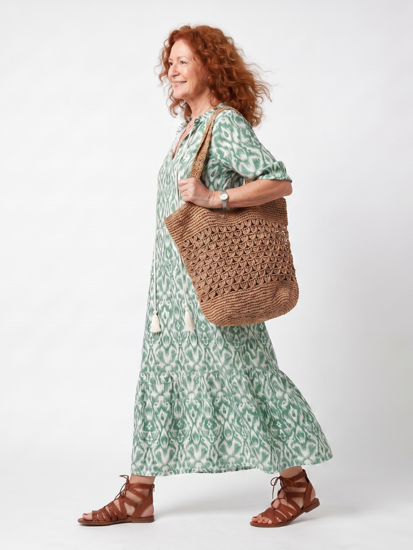 Miraya | Relaxed Printed Midi Dress