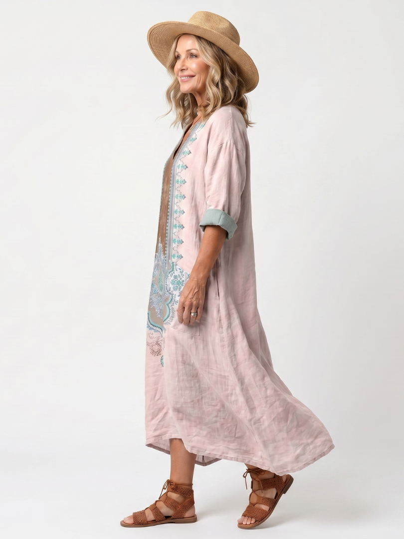 Briana | Relaxed Printed Midi Dress