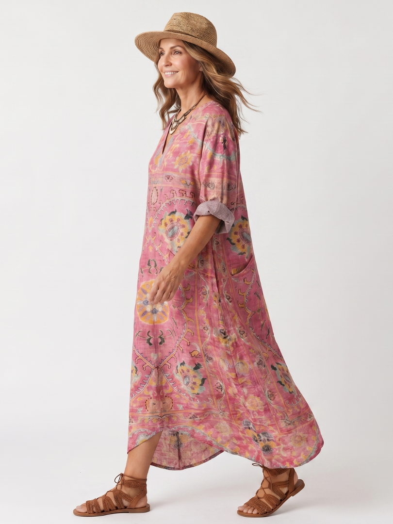 Serene | Relaxed Printed Midi Dress