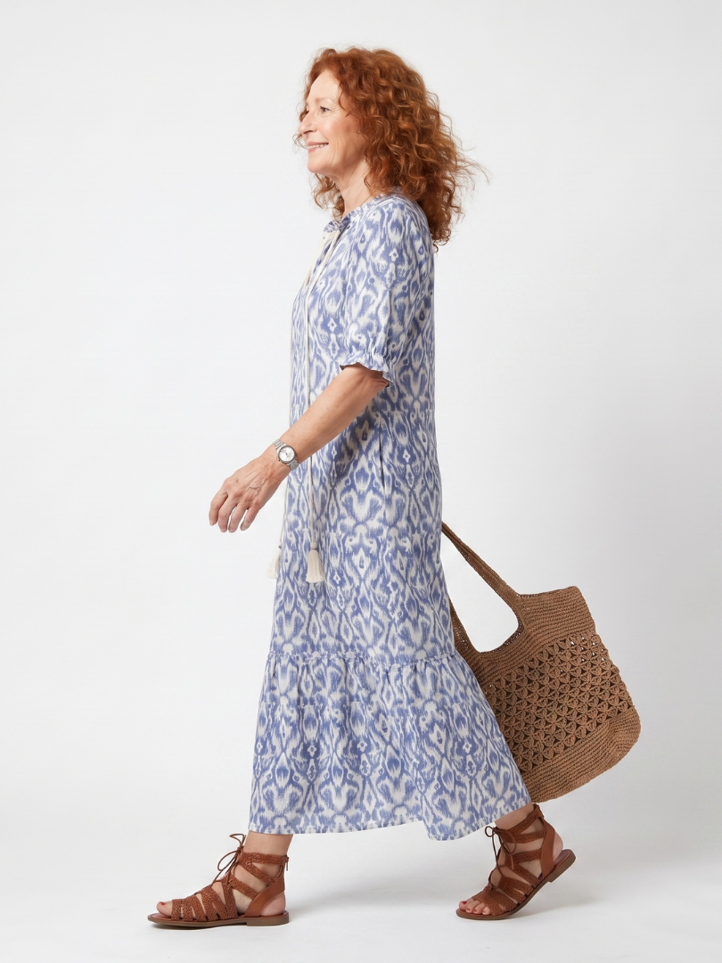 Alys | Printed Tassel Midi Dress