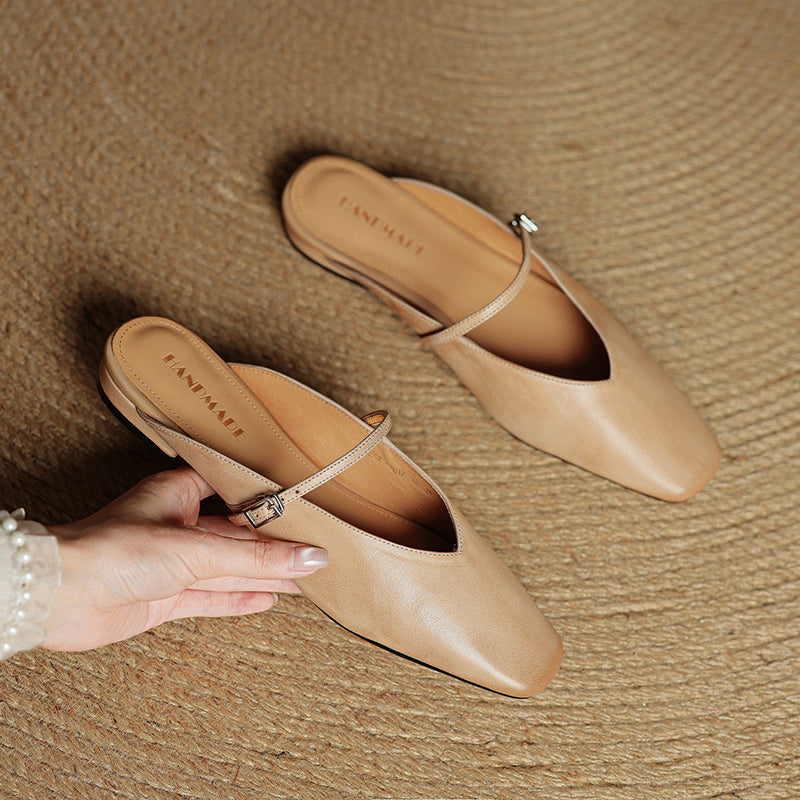 Hera | Square-Toe Mary Jane Mules
