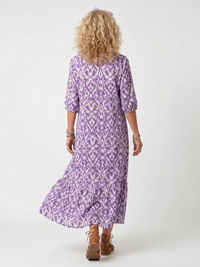 Jesse | Printed Tassel Midi Dress