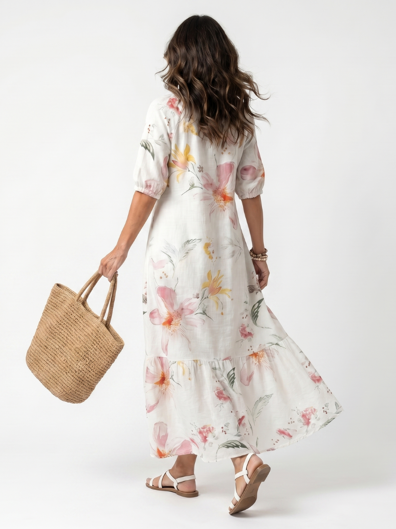 Kathryn | Floral Tiered Midi Dress