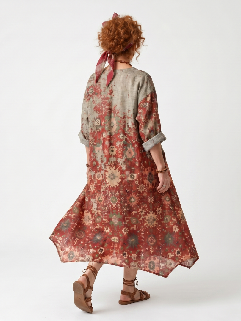 Crystal | Relaxed Printed Midi Dress