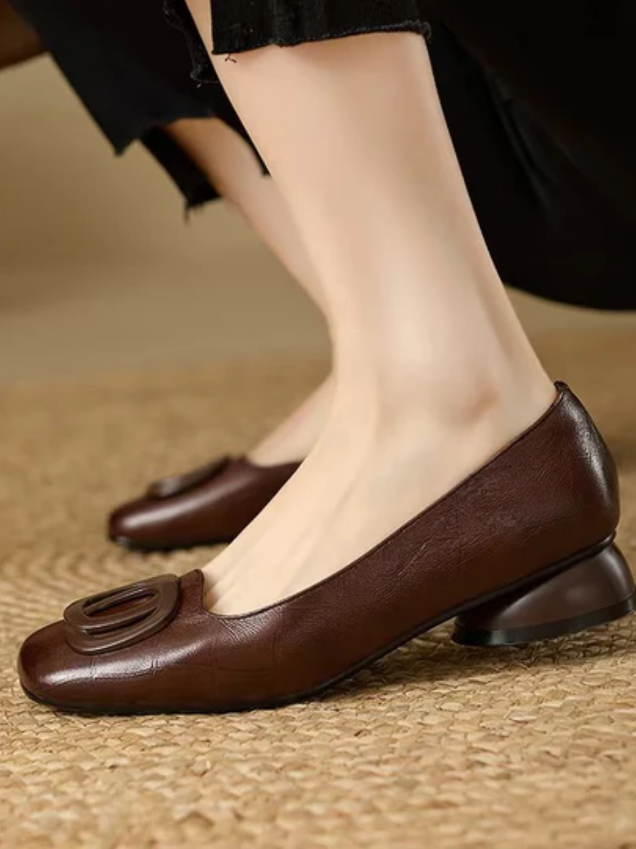 Angela | Classic Square-Toe Flats