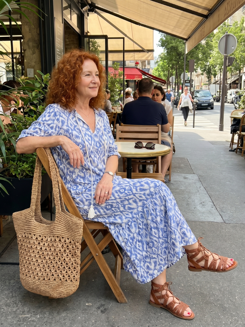 Alys | Printed Tassel Midi Dress