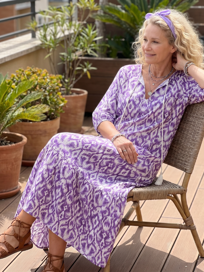 Jesse | Printed Tassel Midi Dress