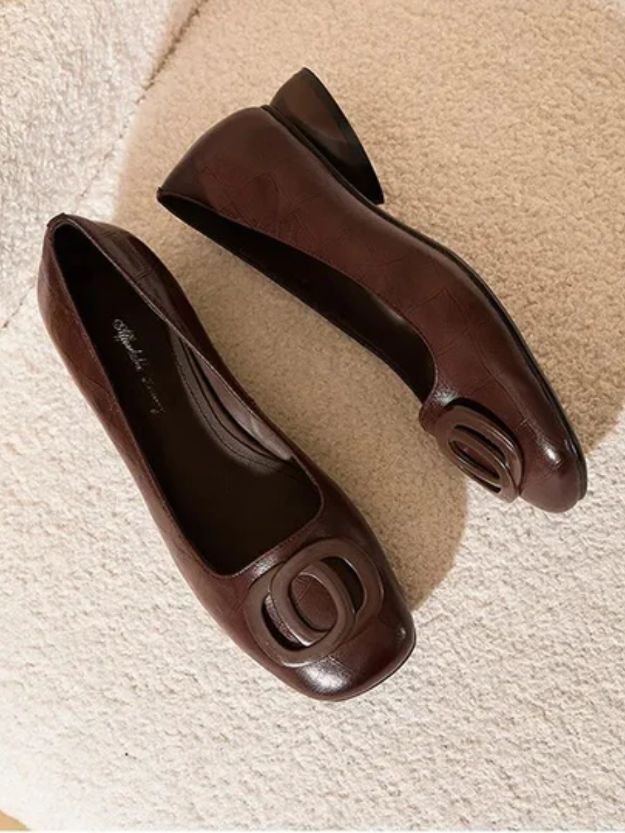 Angela | Classic Square-Toe Flats