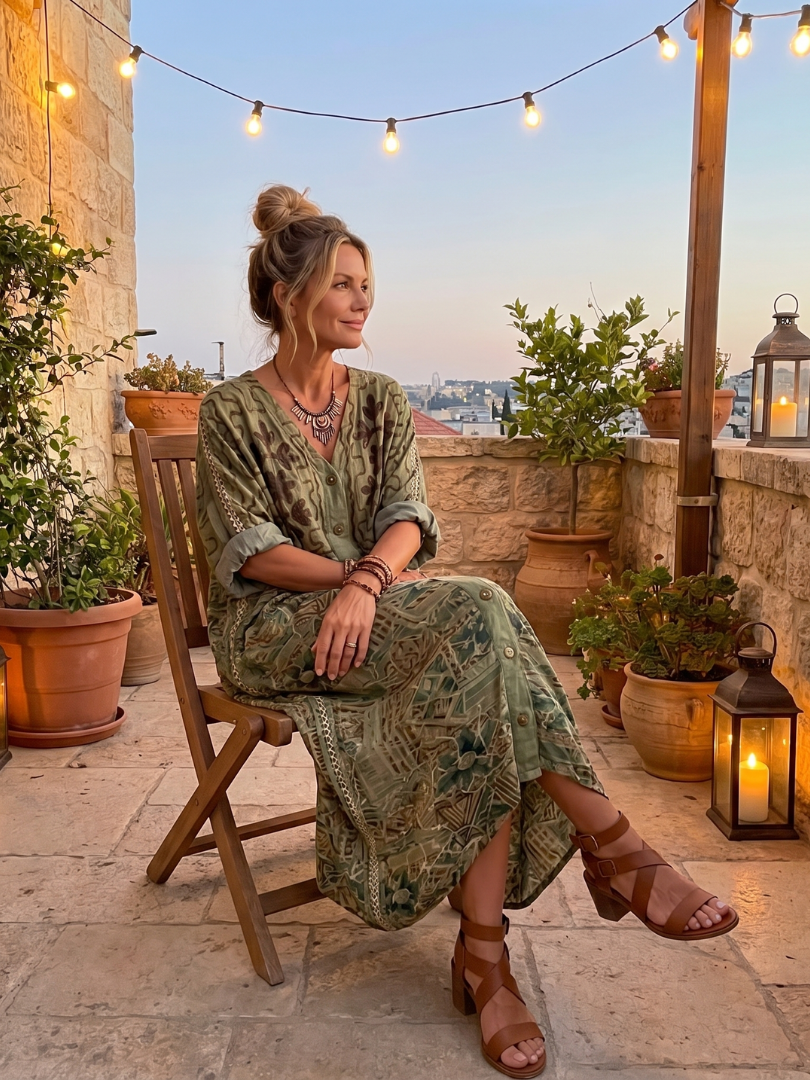 Kimberly | Relaxed Printed Midi Dress