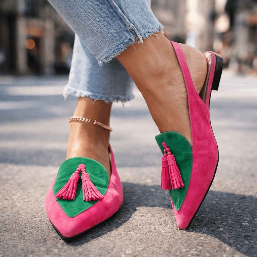 Elisse | Tassel Slingback Flats