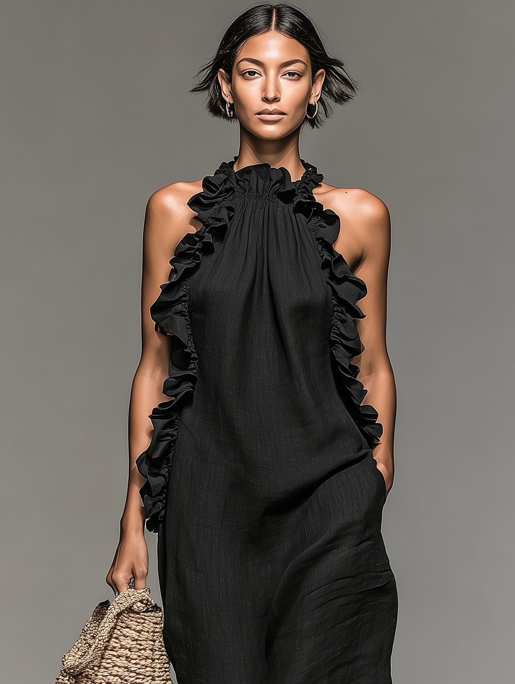 Barbara | Ruffled Halter Maxi Dress