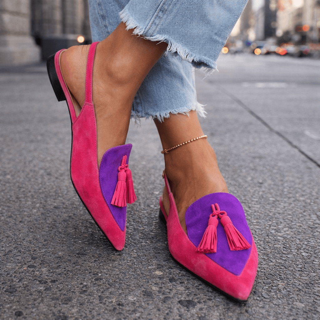 Elisse | Tassel Slingback Flats