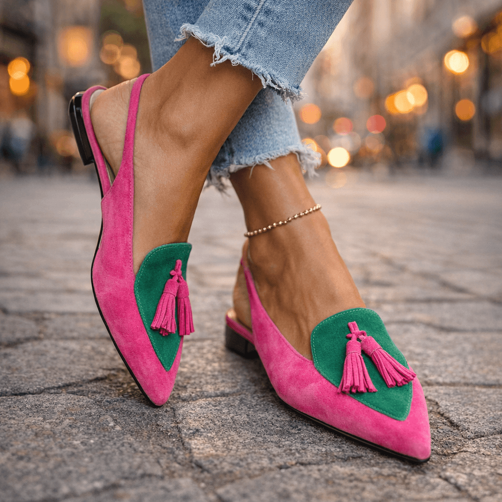 Elisse | Tassel Slingback Flats