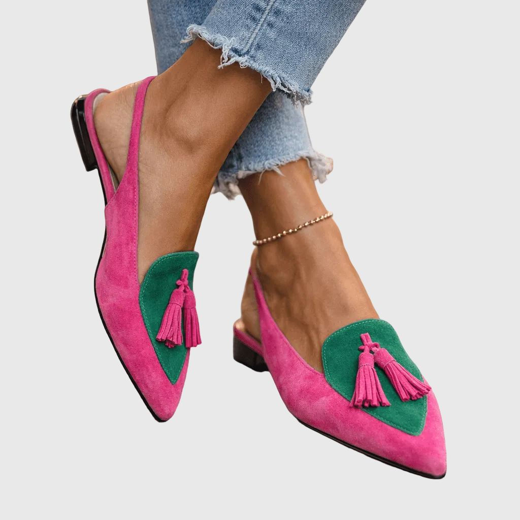 Elisse | Tassel Slingback Flats