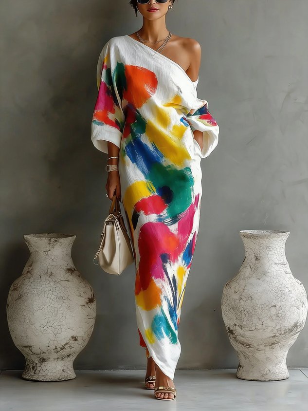 Jillian | One-Shoulder Maxi Dress
