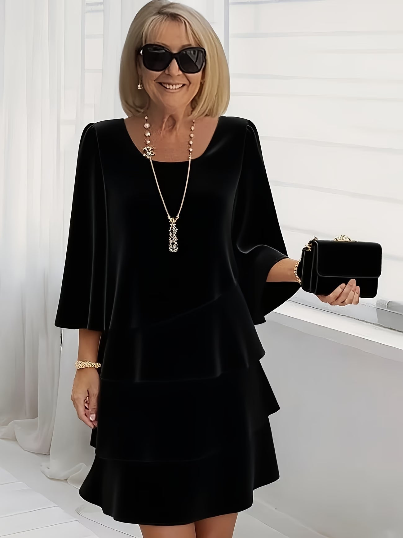 Marisa | Layered A-Line Dress