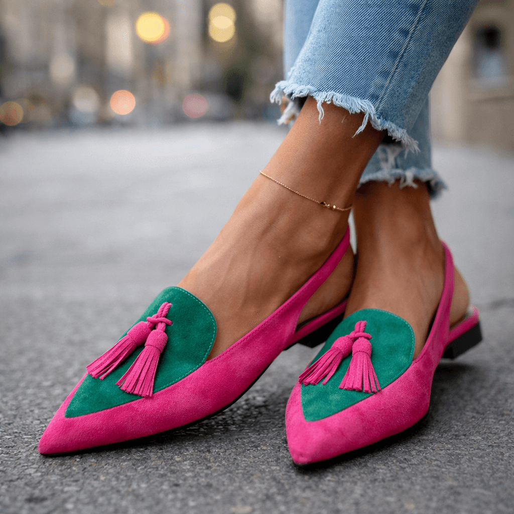Elisse | Tassel Slingback Flats