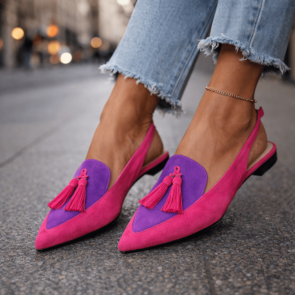 Elisse | Tassel Slingback Flats