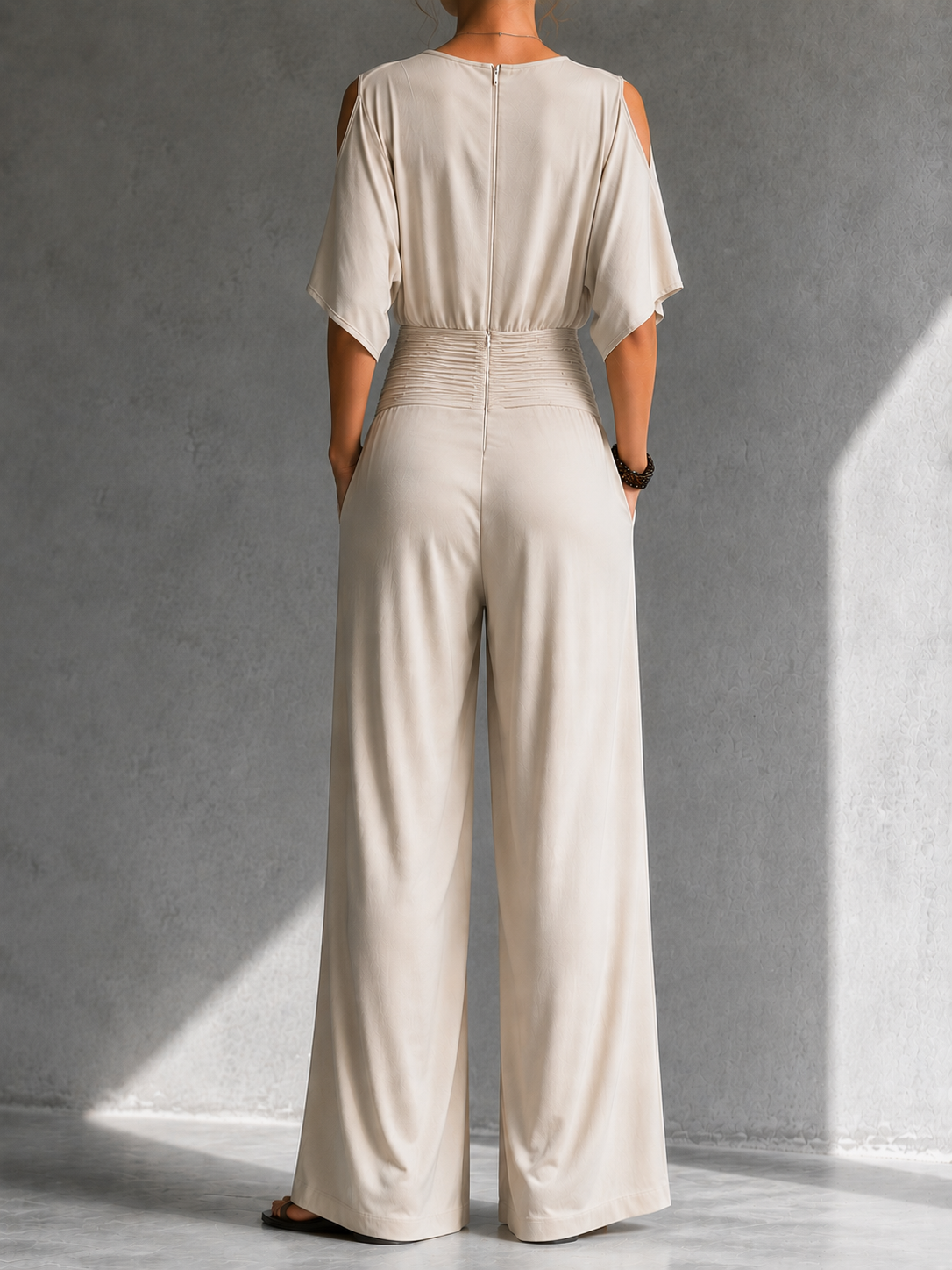 Angel | Wrap-Front Wide-Leg Jumpsuit
