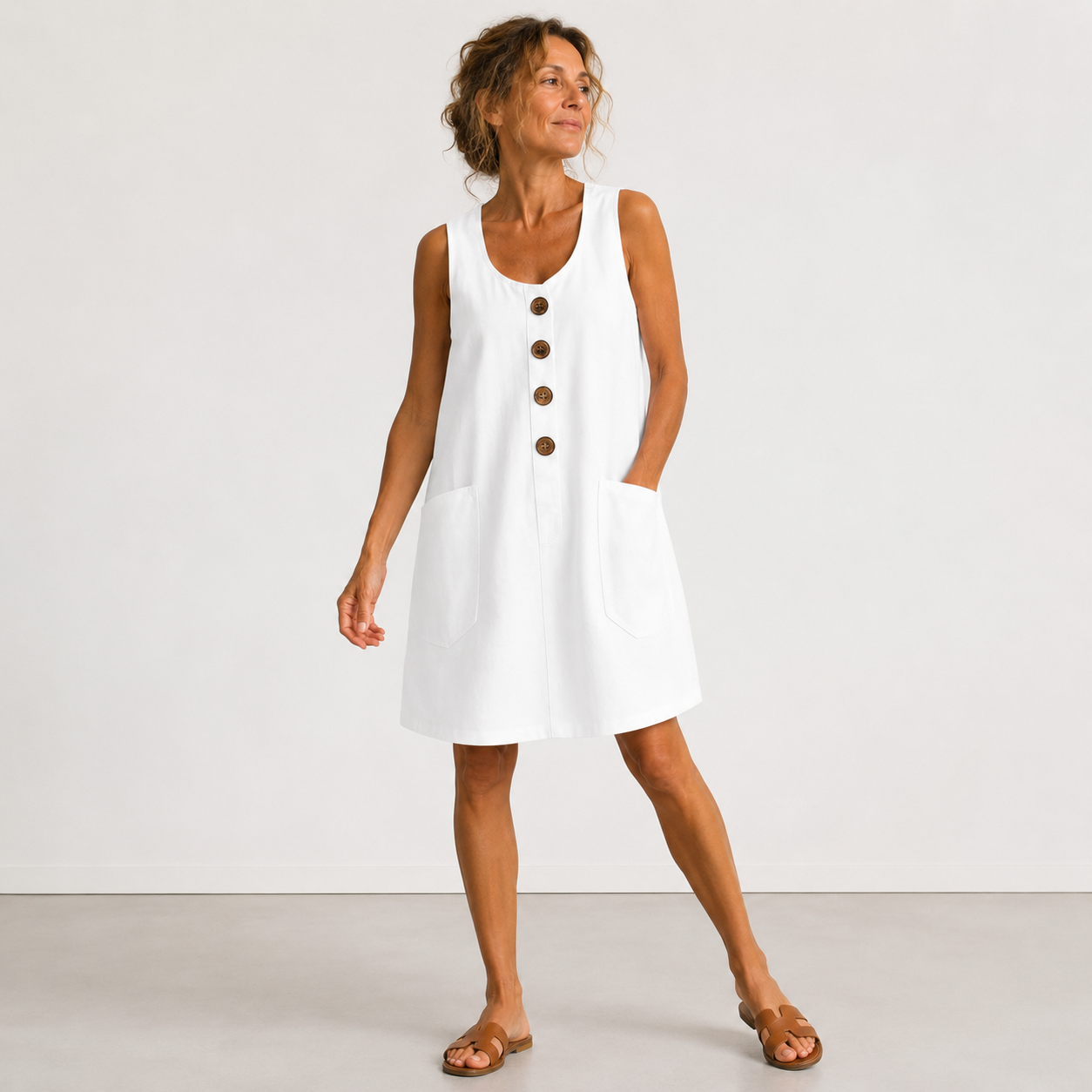 Chloe - Button-Front Everyday Dress