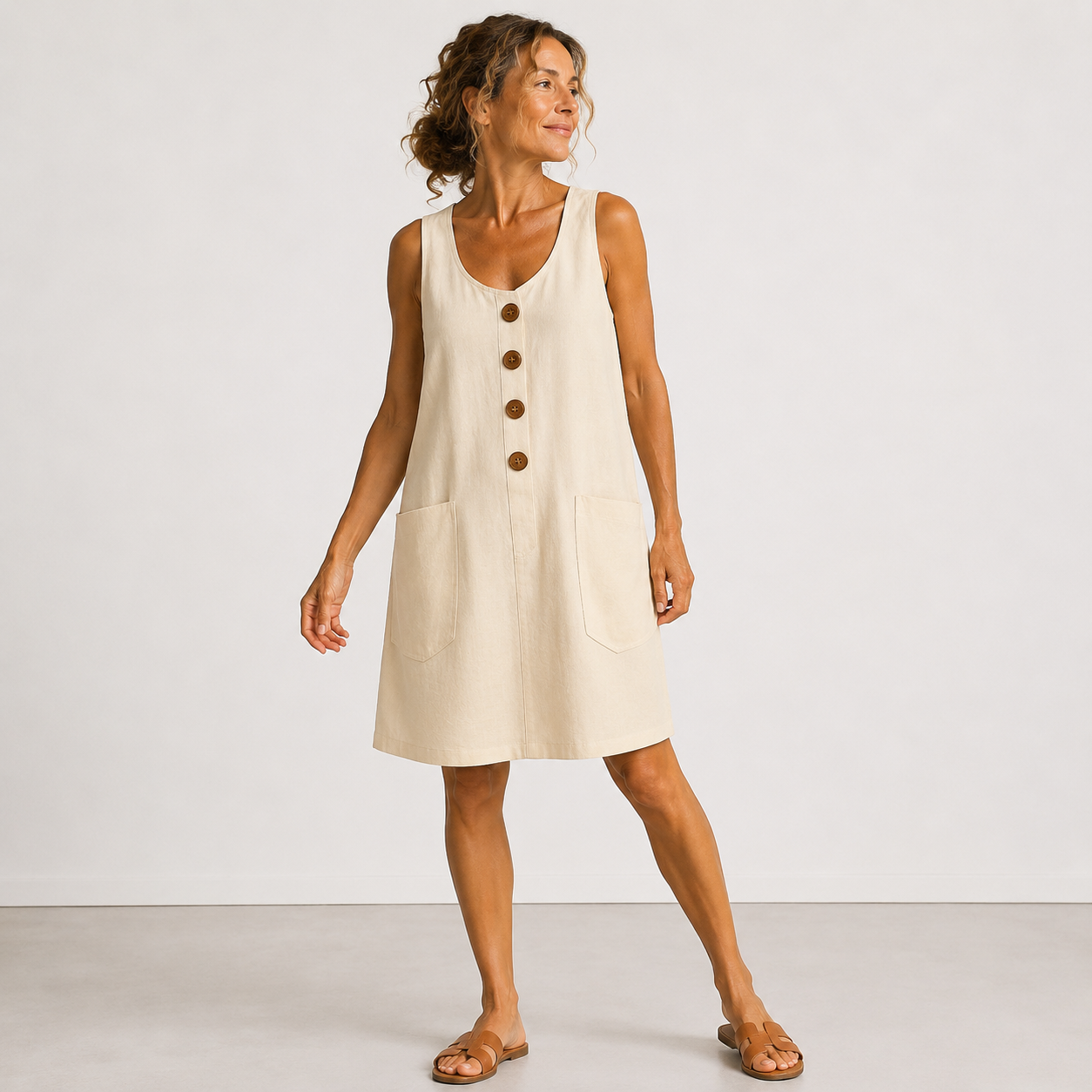 Chloe - Button-Front Everyday Dress