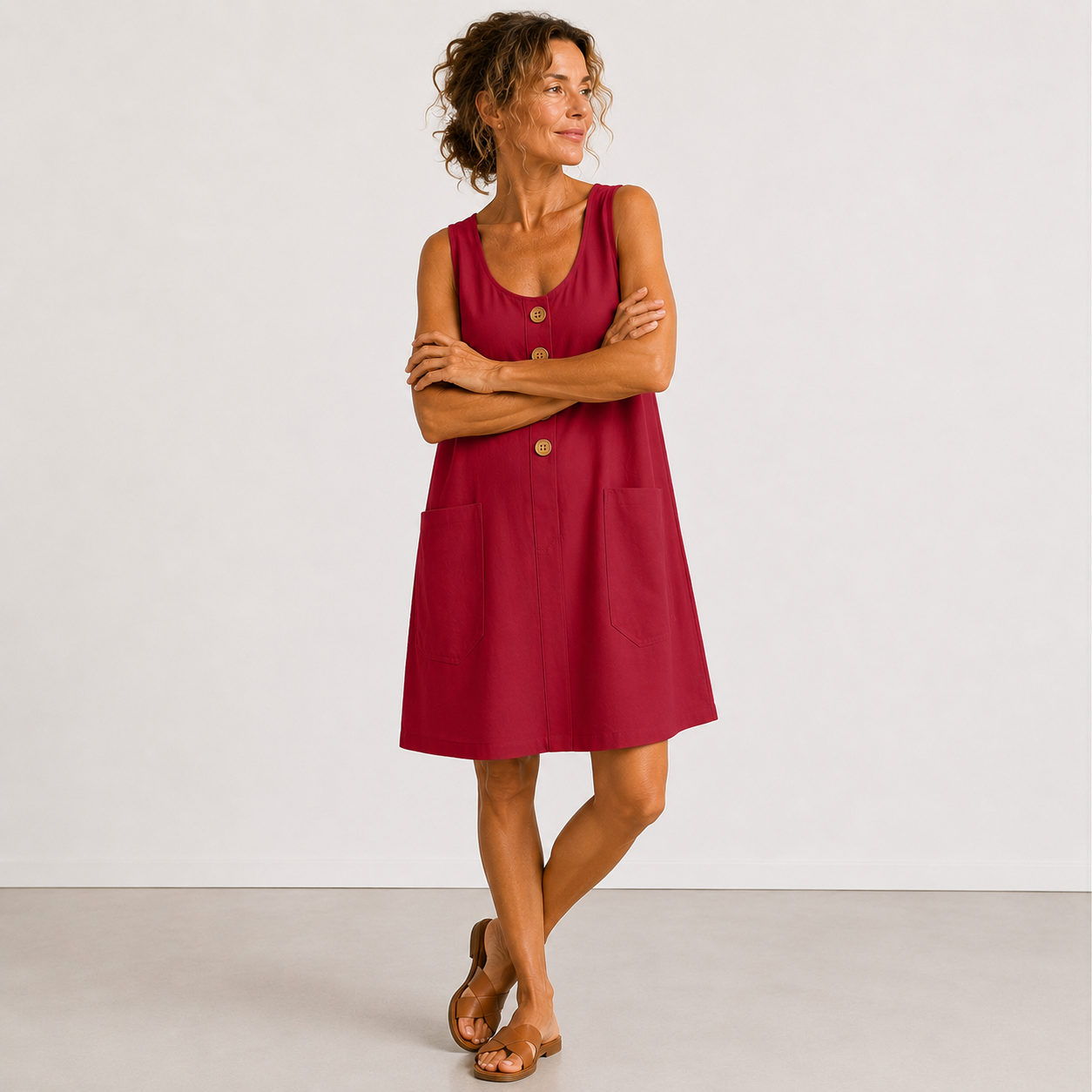 Chloe - Button-Front Everyday Dress