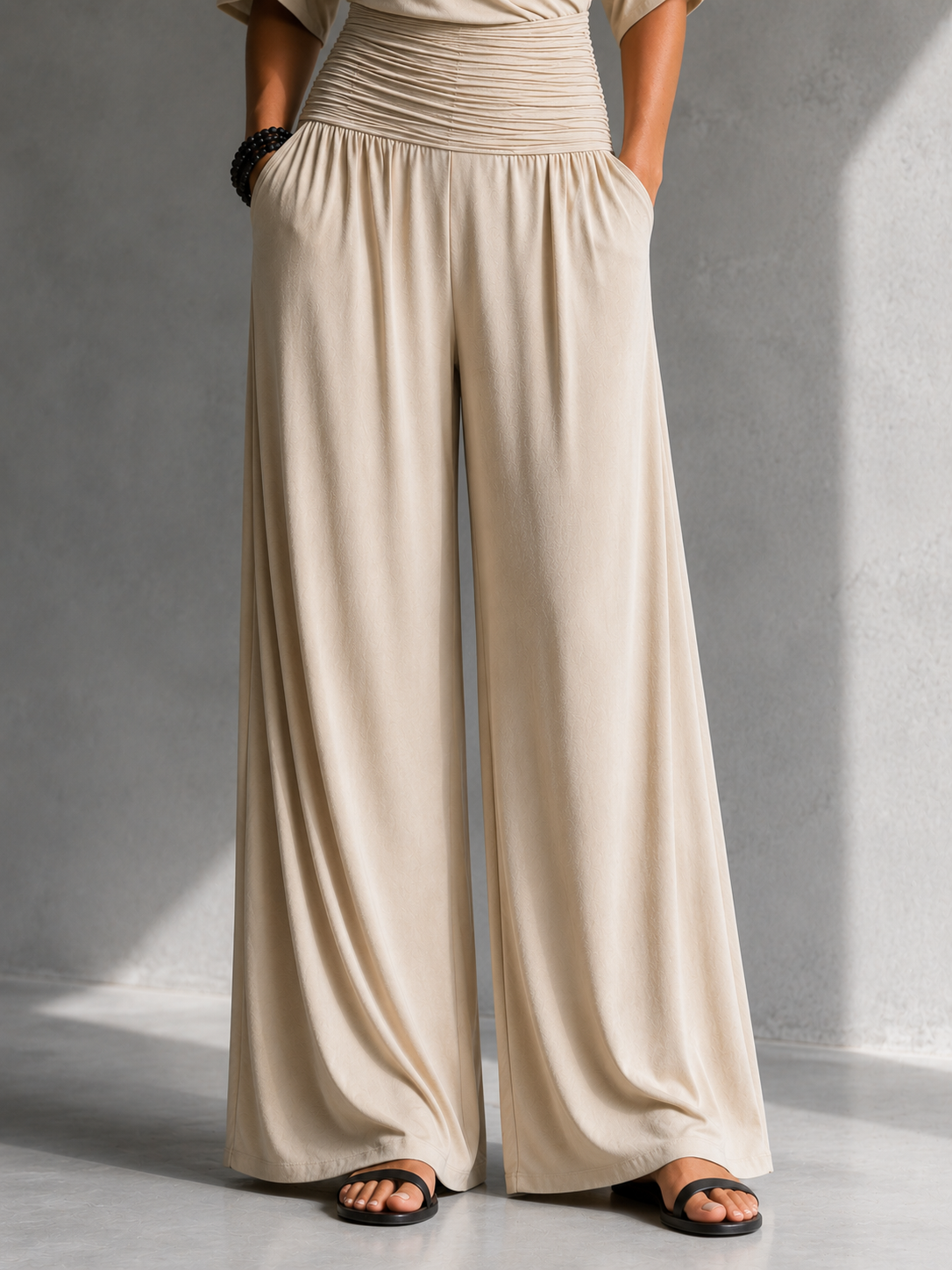 Angel | Wrap-Front Wide-Leg Jumpsuit