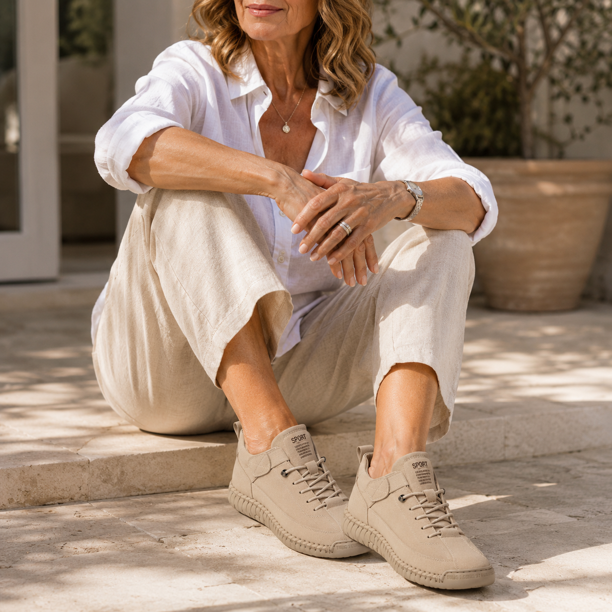 Joanne - Everyday Lace-Up Comfort Sneakers