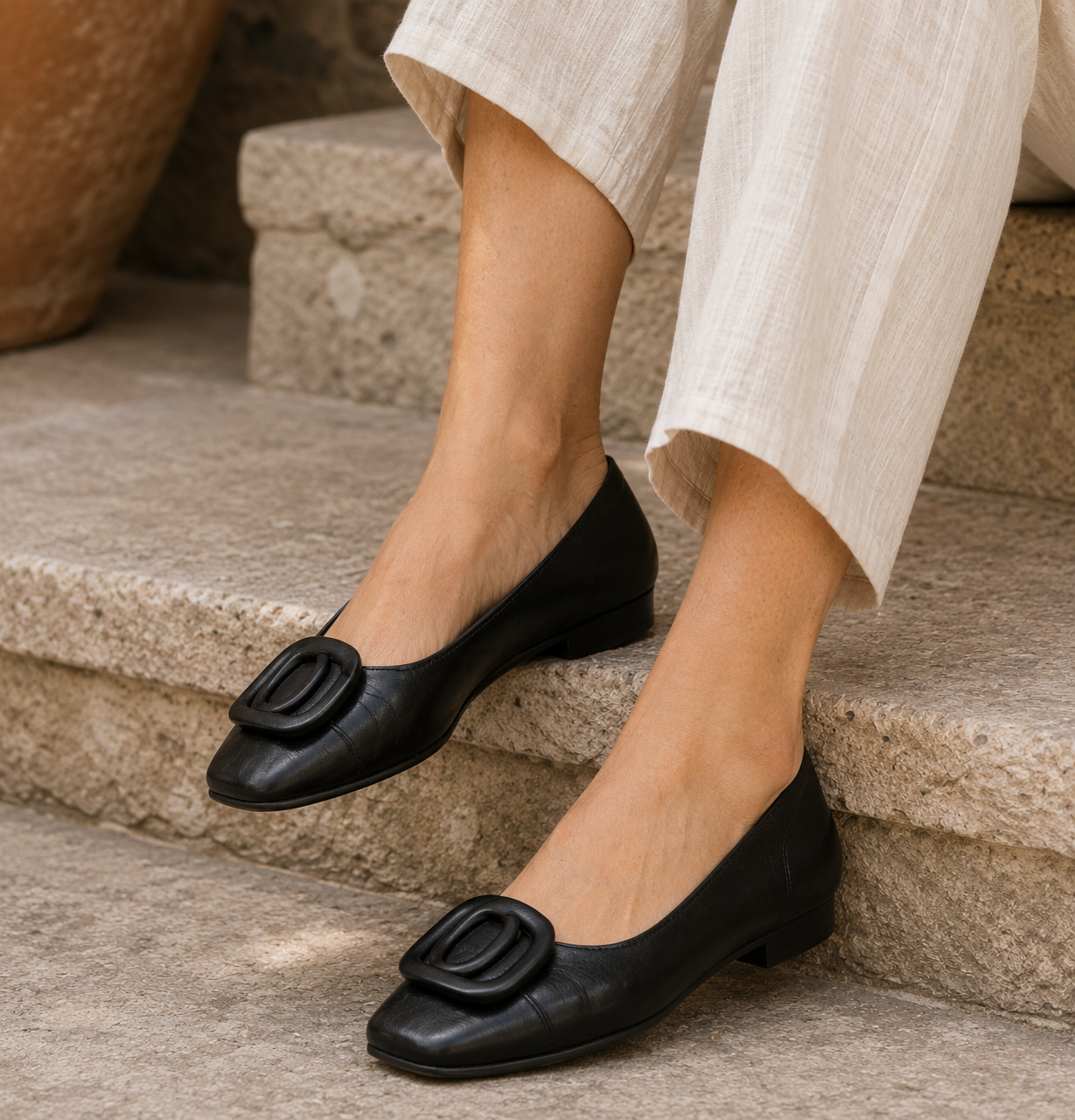Angela | Classic Square-Toe Flats