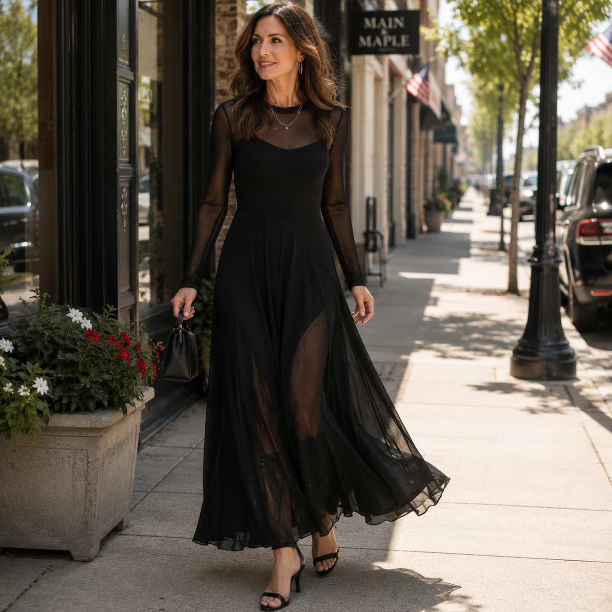 Colin | Mesh Maxi Dress