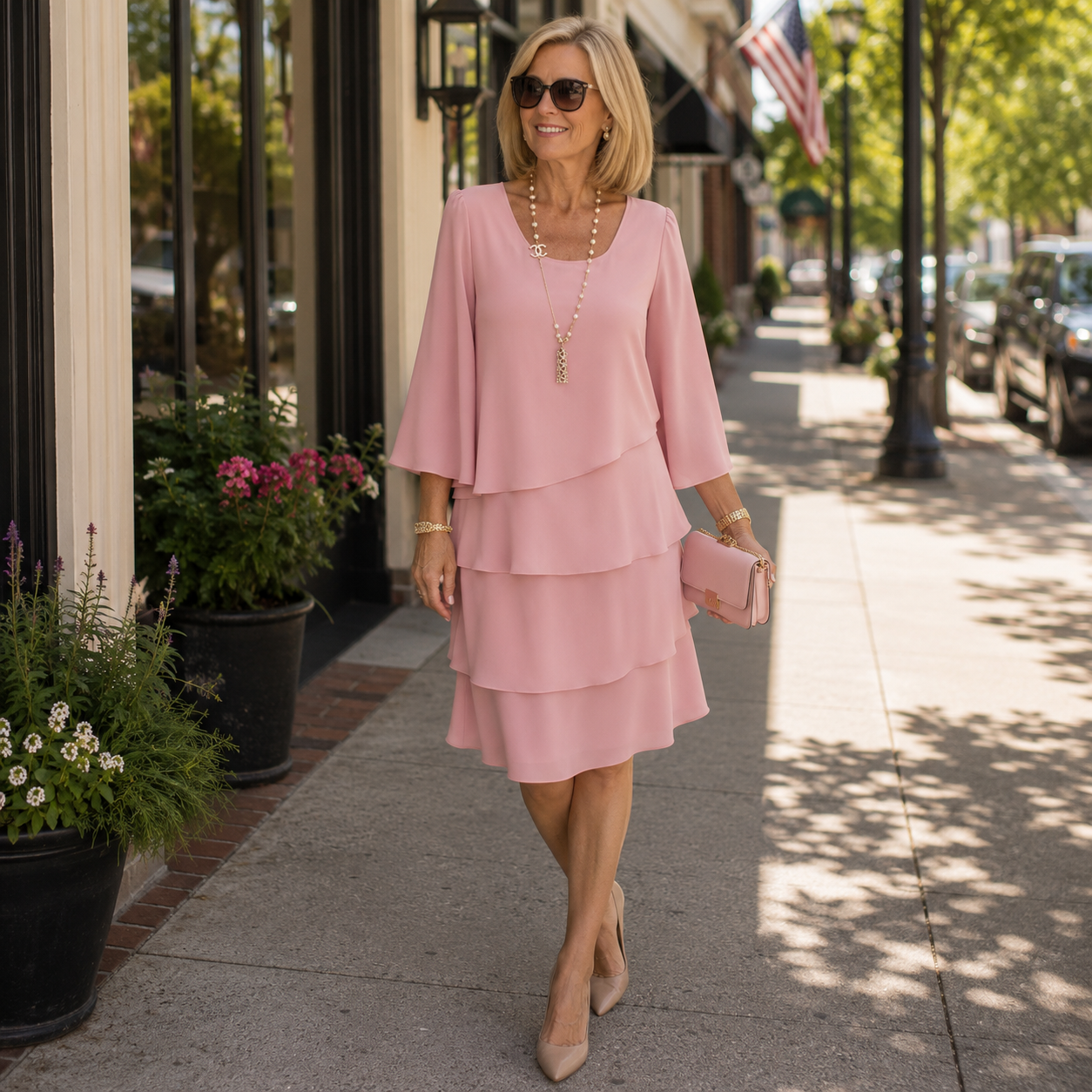 Marisa | Layered A-Line Dress