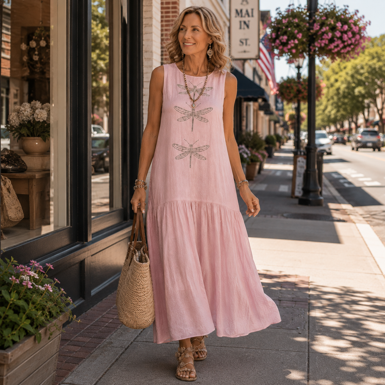 Avery | Embroidered Sleeveless Maxi Dress