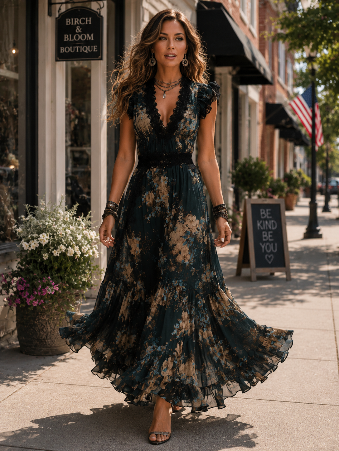 Shania | Floral Tiered Maxi Dress