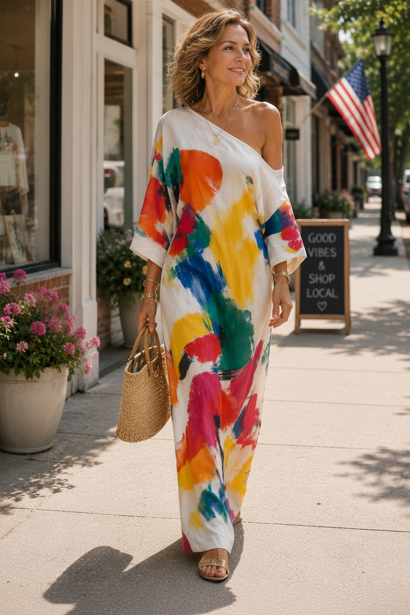 Jillian | One-Shoulder Maxi Dress